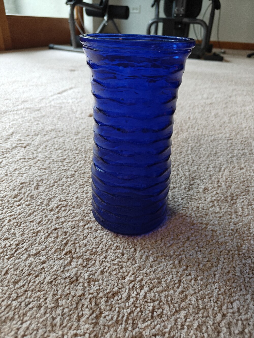 Vintage Cobalt Blue Art Glass Vase